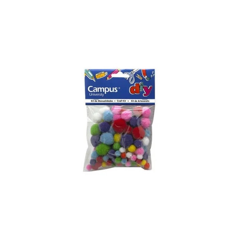 SET MANUALIDADES CAMPUS POMPON COLOR