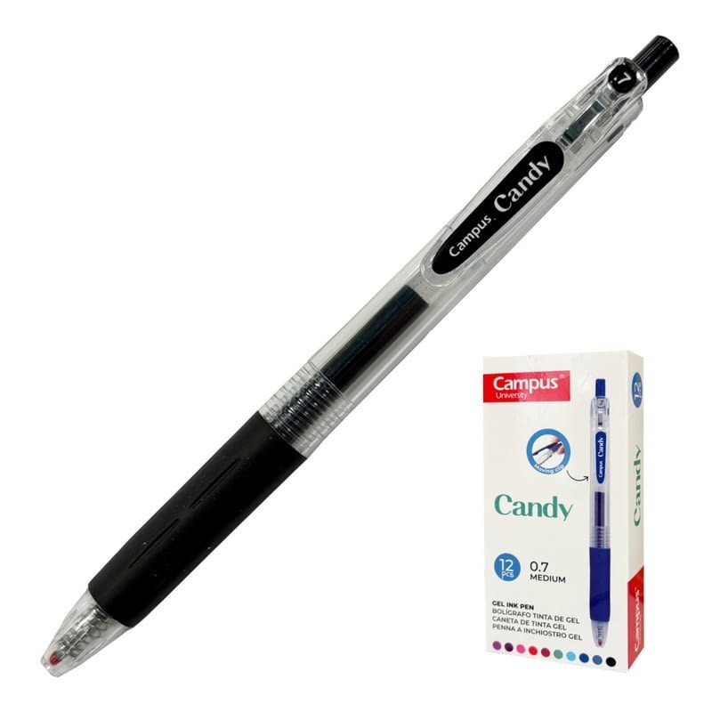 BOLIGRAFO CAMPUS CANDY TINTA DE GEL NEGRO