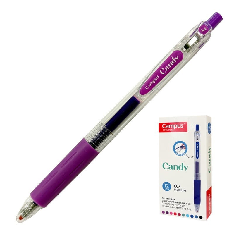 BOLIGRAFO CAMPUS CANDY TINTA DE GEL VIOLETA