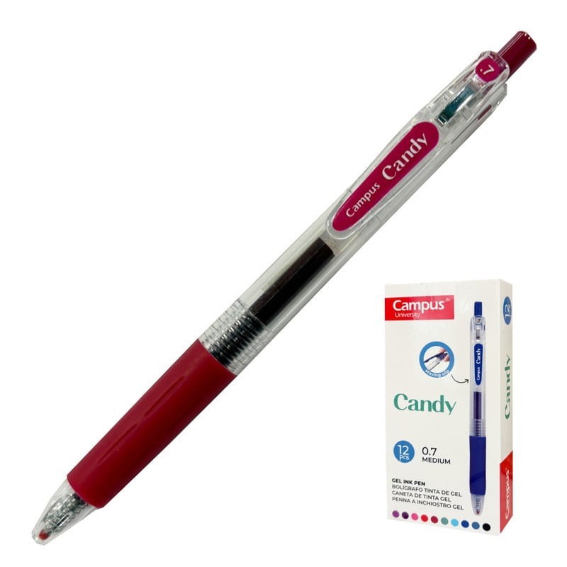 BOLIGRAFO CAMPUS CANDY TINTA DE GEL GRANATE