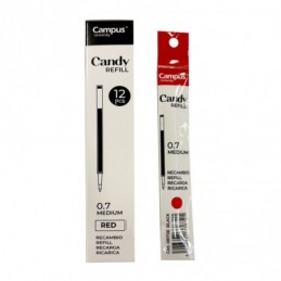 RECAMBIO BOLIGRAFO CAMPUS CANDY GEL ROJO