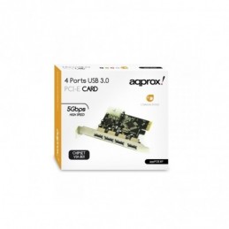 APPROX TARJETA PCI E 4 PUERTOS USB3.0 APPPCIE4P