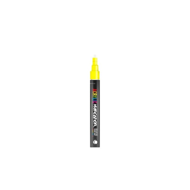 ROTULADOR CAMPUS ACRYLIC AMARILLO FLUORESCENTE 2MM