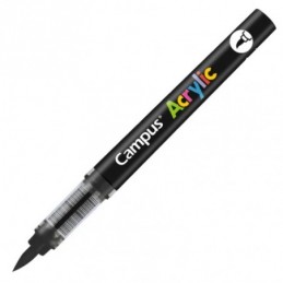 ROTULADOR ACRYLIC PUNTA PINCEL NEGRO CAMPUS