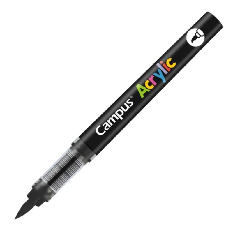 ROTULADOR ACRYLIC PUNTA PINCEL NEGRO CAMPUS