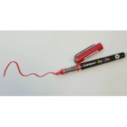 ROTULADOR ACRYLIC PUNTA PINCEL ROJO CAMPUS