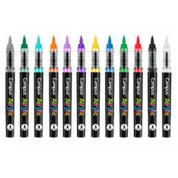 ROTULADOR CAMPUS ACRYLIC PUNTA PINCEL 12 COLORES