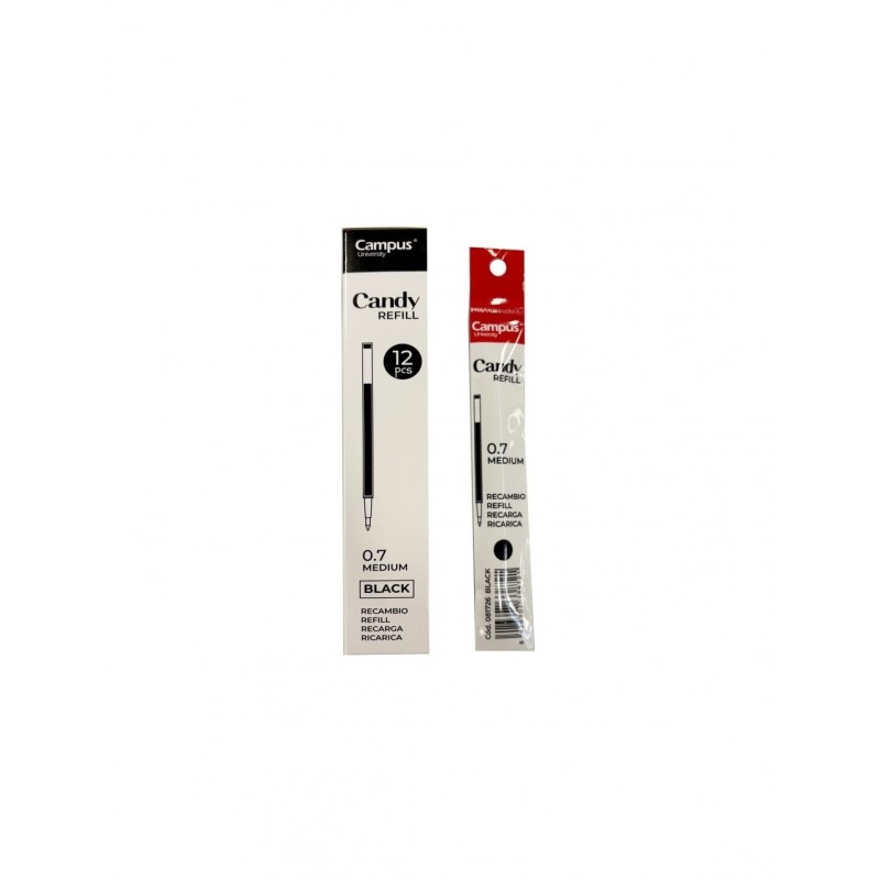 RECAMBIO BOLIGRAFO CAMPUS CANDY GEL NEGRO