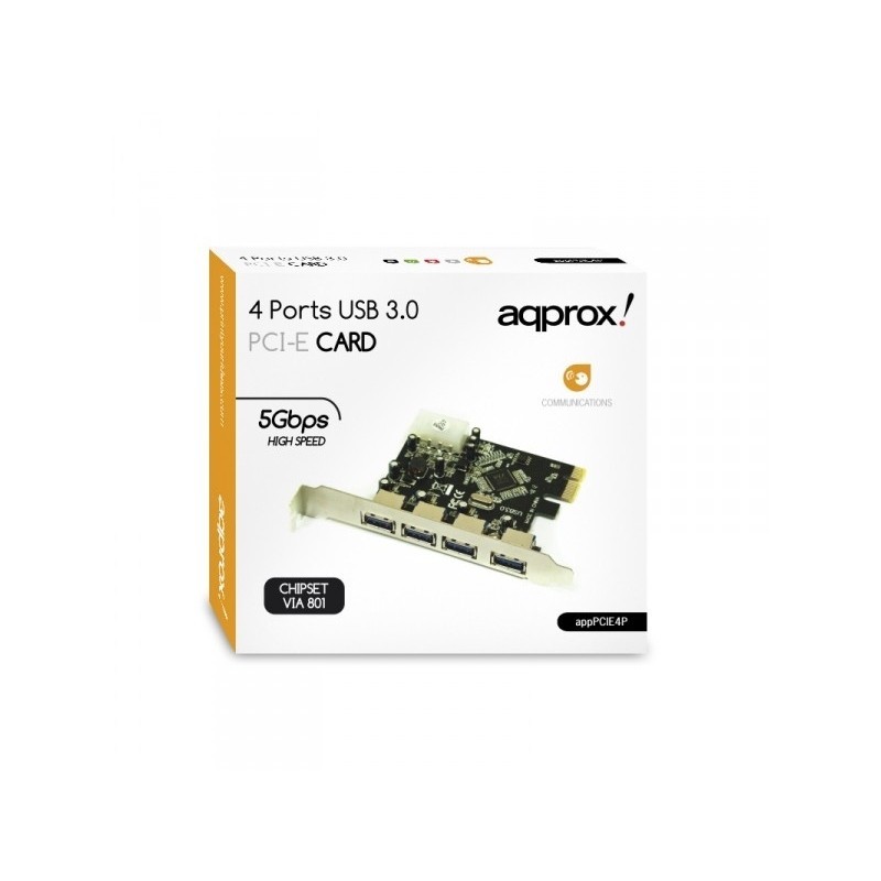 APPROX TARJETA PCI E 4 PUERTOS USB3.0 APPPCIE4P