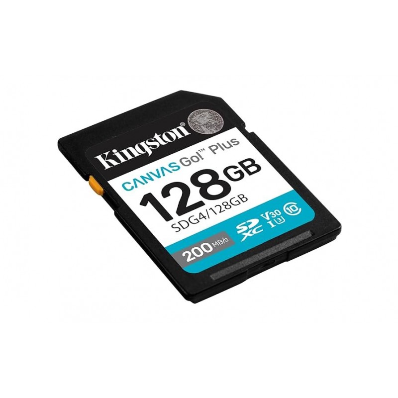 TARJETA KINGSTON CANVAS 128GB GO PLUS 10-200MBS
