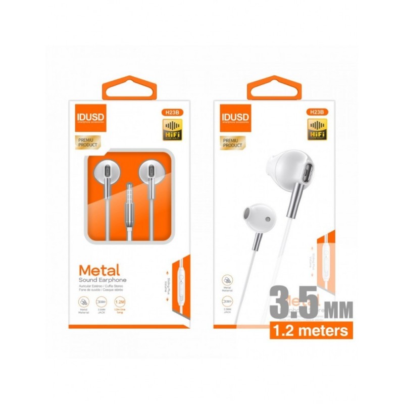 AURICULAR METAL 3.5MM BLANCO H23B