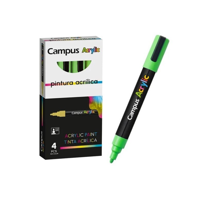 ROTULADOR CAMPUS ACRYLIC VERDE 2MM