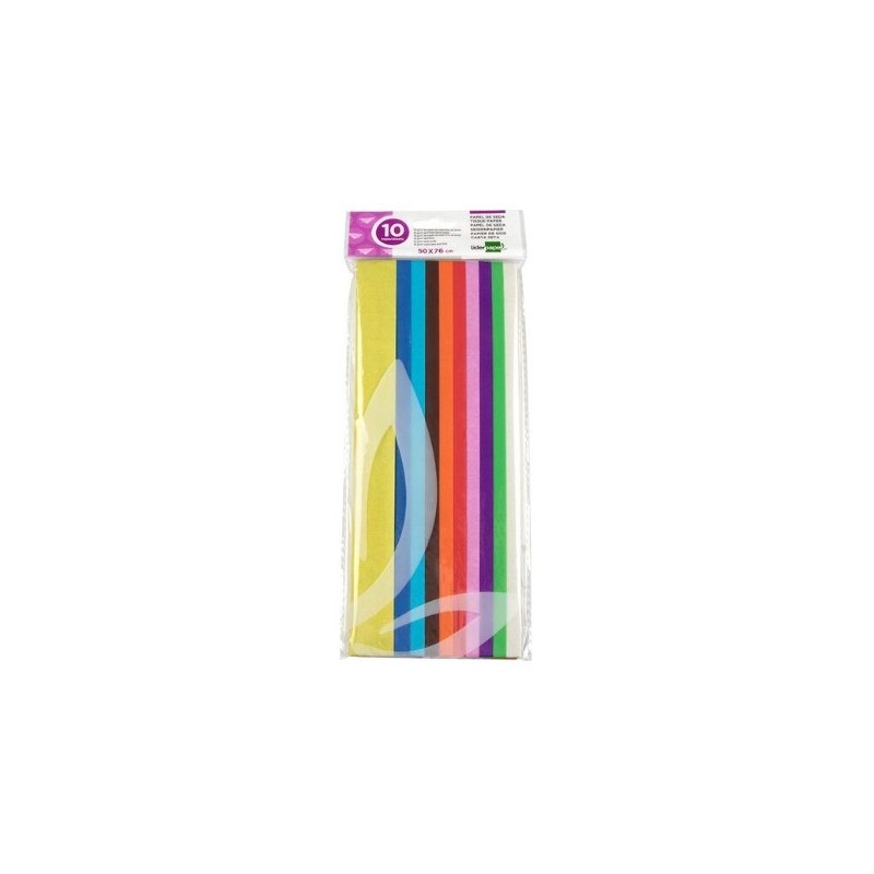PAPEL SEDA LIDERPAPEL 5Xx76 CM 18G/M2 10 HOJAS SUR