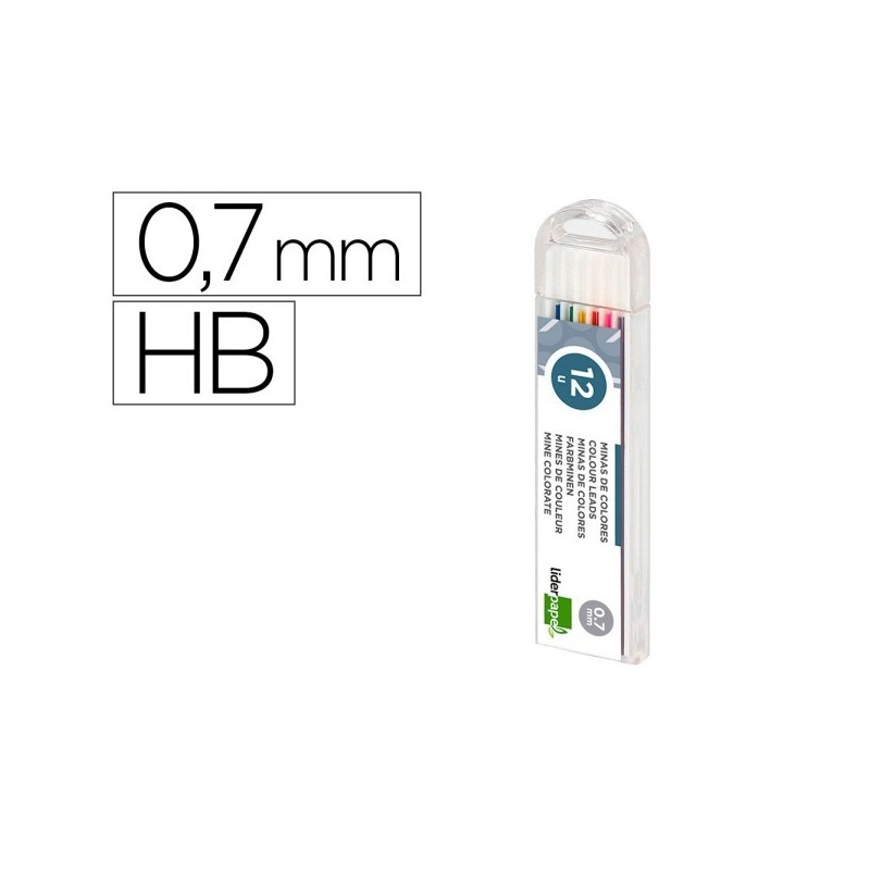 MINAS LIDERPAPEL 12PCS DE 0.7mm