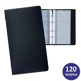 TARJETERO LIDERPAPEL 4 ANILLAS 15 FUNDAS 4 DEP 120