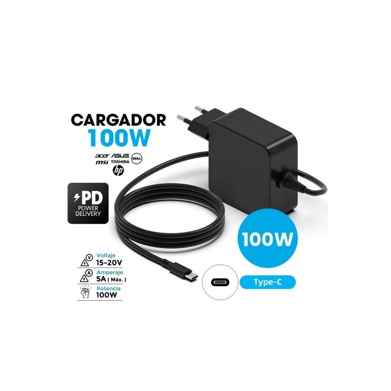 CARGADOR LENOVO 100W USB C CON ADAPTADORES