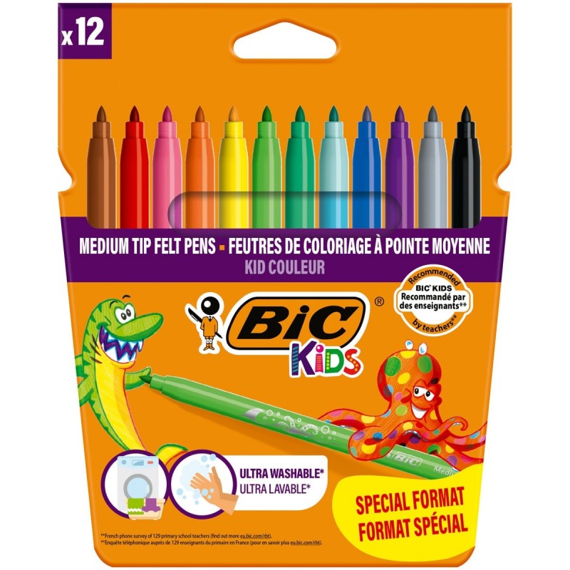 ROTULADOR BIC KIDS 12 COLORES
