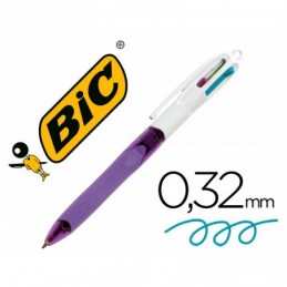 BIC 4 COLORES GRIP FASHION BOLIGRAFO DE BOLA MORAD