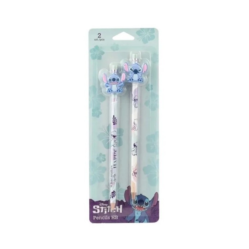 LAPICEROS HB 2 BLANCO GRIS STITCH PASTEL