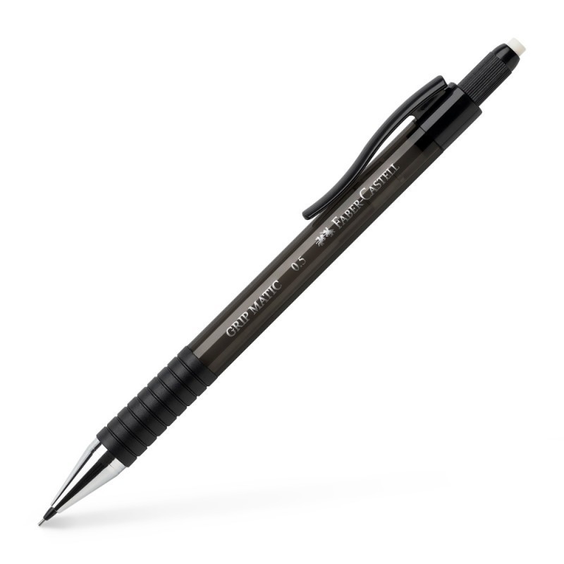 PORTAMINAS FABER CASTELL 0.5 GRIP MATIC NEGRO