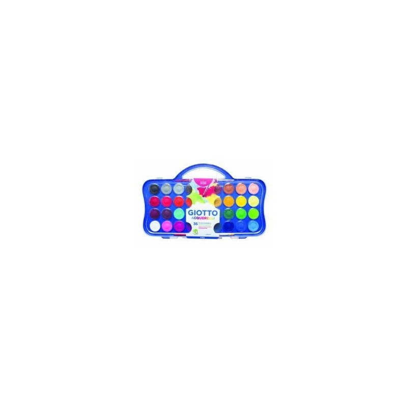 GIOTTO ACUARELAS 30MM ESTUCHE 36UD + 2 PINCELES