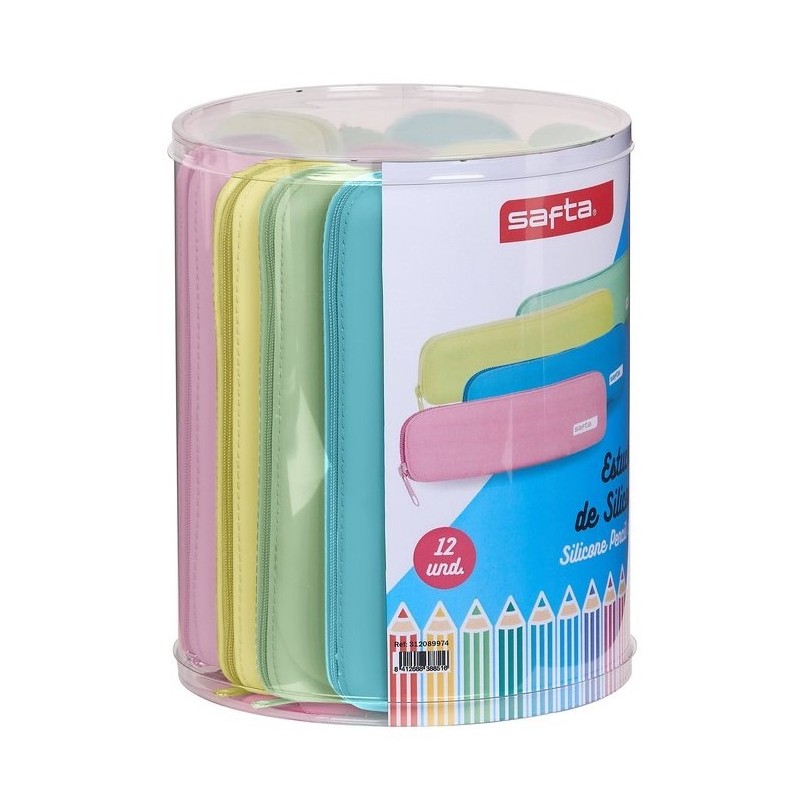 PORTATODO ESTRECHO SILICONA COLROES SURTIDOS SAFTA