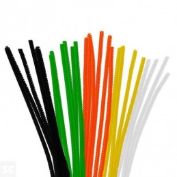 LIMPIAPIPAS CHENILLA MIX 6mmX30CM 5 COLORES 25UD