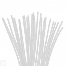LIMPIAPIPAS CHENILLA BLANCO 6mmx30CM 25UD