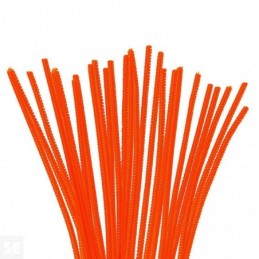 LIMPIAPIPAS CHENILLA NARANJA 6mmx30CM 25UD
