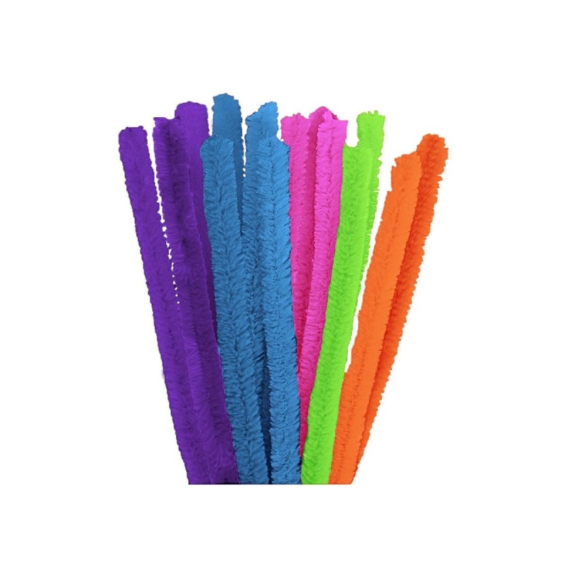 LIMPIAPIPAS CHENILLA MIX 15mmX50CM 6 COLORES 10UD