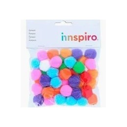 POMPONES POLIPROPILENO MIX 25MM 50UDS