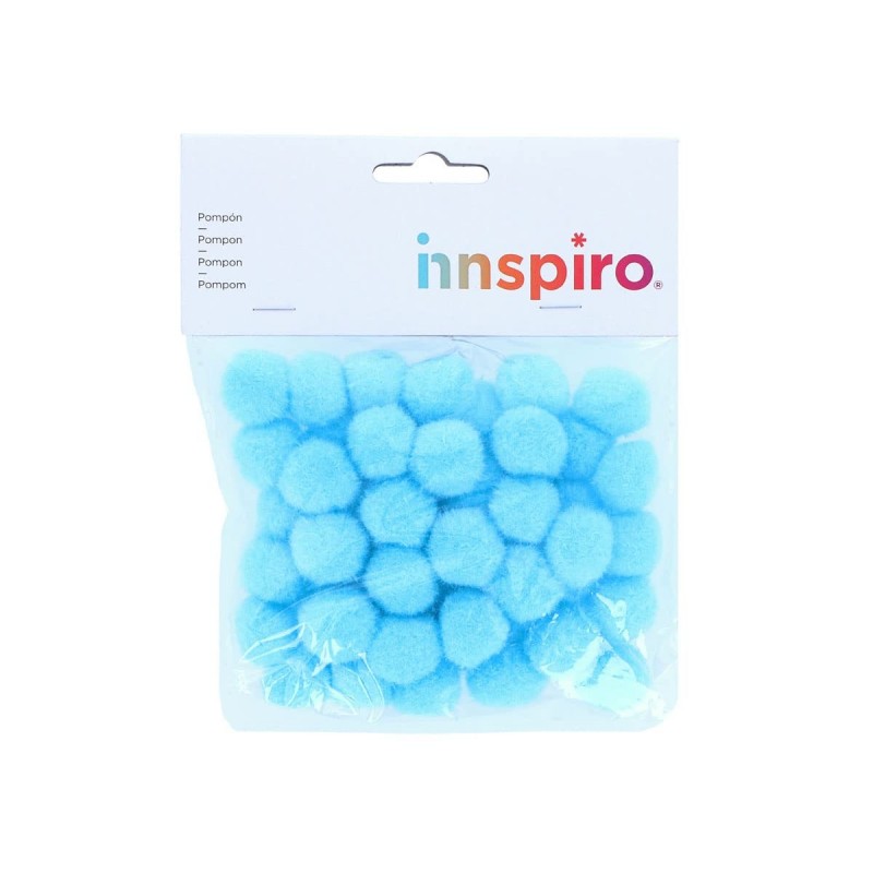 POMPONES POLIPROPILENO AZUL 25MM 50UDS