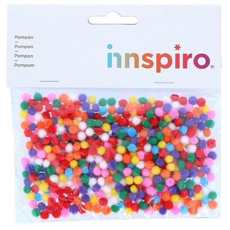 POMPONES MINI POLIPROPILENO MIX 5MM 500UDS