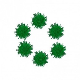 POMPONES BRILLANTES VERDE 25mm 20UDS