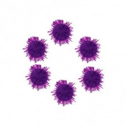POMPONES BRILLANTES LILA 25mm 20UDS
