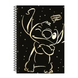 CUADERNO ESPIRAL B5 100H 5x5 STITCH GOL UNIQUE