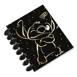 CUADERNO ANILLAS A5 100H 5x5 STITCH GOLD BLACK