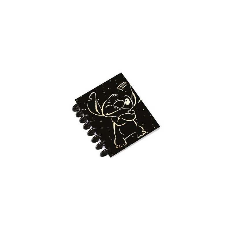 CUADERNO ANILLAS A5 100H 5x5 STITCH GOLD BLACK