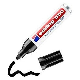 ROTULADOR PERMANENTE EDDING PUNTA FIBRA 550 NEGRO