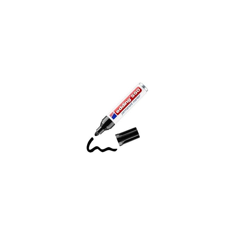 ROTULADOR PERMANENTE EDDING PUNTA FIBRA 550 NEGRO