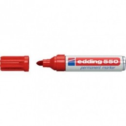 ROTULADOR PERMANENTE EDDING PUNTA FIBRA 550 ROJO