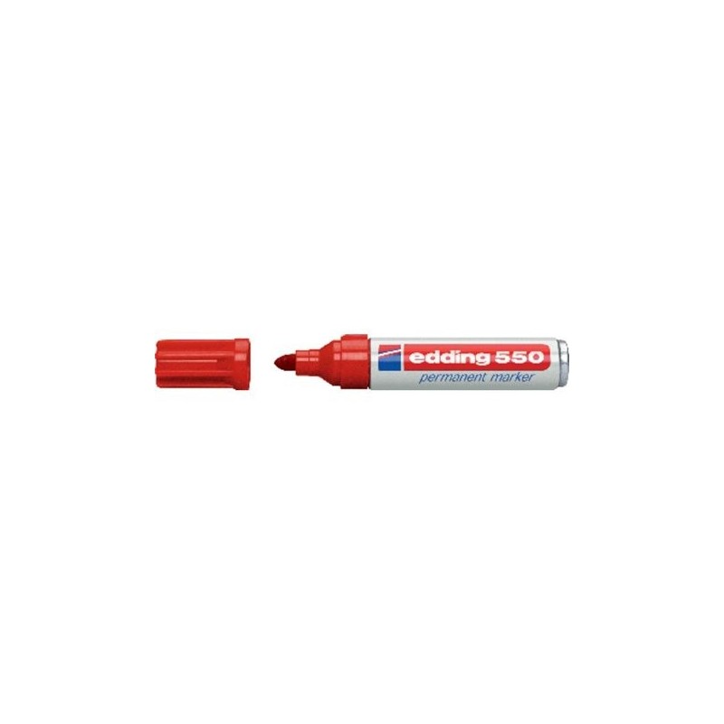 ROTULADOR PERMANENTE EDDING PUNTA FIBRA 550 ROJO