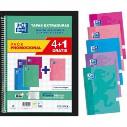 PACK 4+1 BLOC OXFORD F 80H 4X4 T/E WRITE Y ERASE T