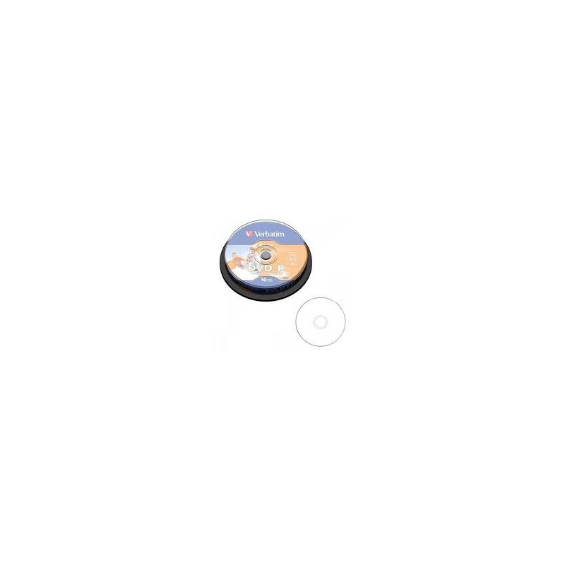 MINI DVD-R VERBATIM 8CM ff PRINTABLE TARRINA 10uds