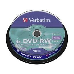 VERBATIM DVD+RW REGRABABLE 4x