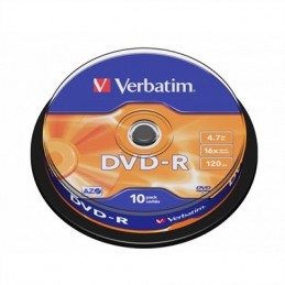 VERBATIM DVD-R 16X 4.7GB (TARRINA 10uds)
