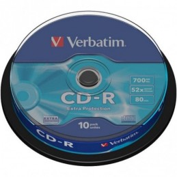 VERBATIM CD R 700MB 80MIN 52X 10UNIDADES