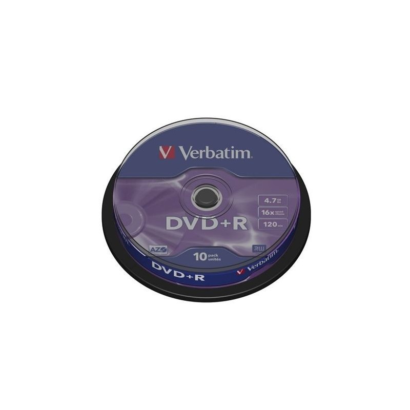 VERBATIM DVD R 4.7GB 16X TUBO 10 UNIDADES