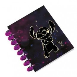 CUADERNO ANILLAS A5 100H 5x5 STITCH GOLD PURPLE