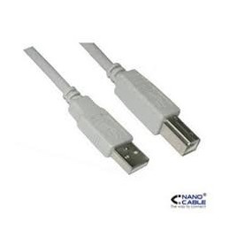 NANOCABLE USB 2.0 IMPRESORA A M.B. M BEIGE 1mt